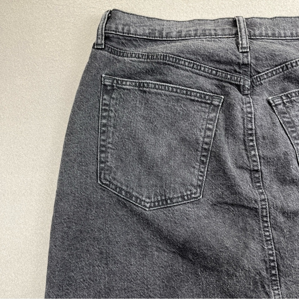 Universal Thread Black Denim Button-Front Midi Sk… - image 13